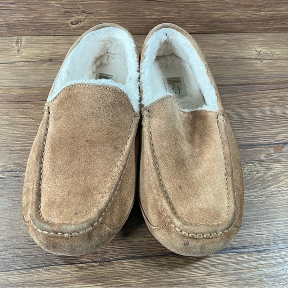 UGG Ascot Brown Suede Slippers Loafers Slip-Ons Men’s Size 11 EEE Shoes - Picture 8 of 10